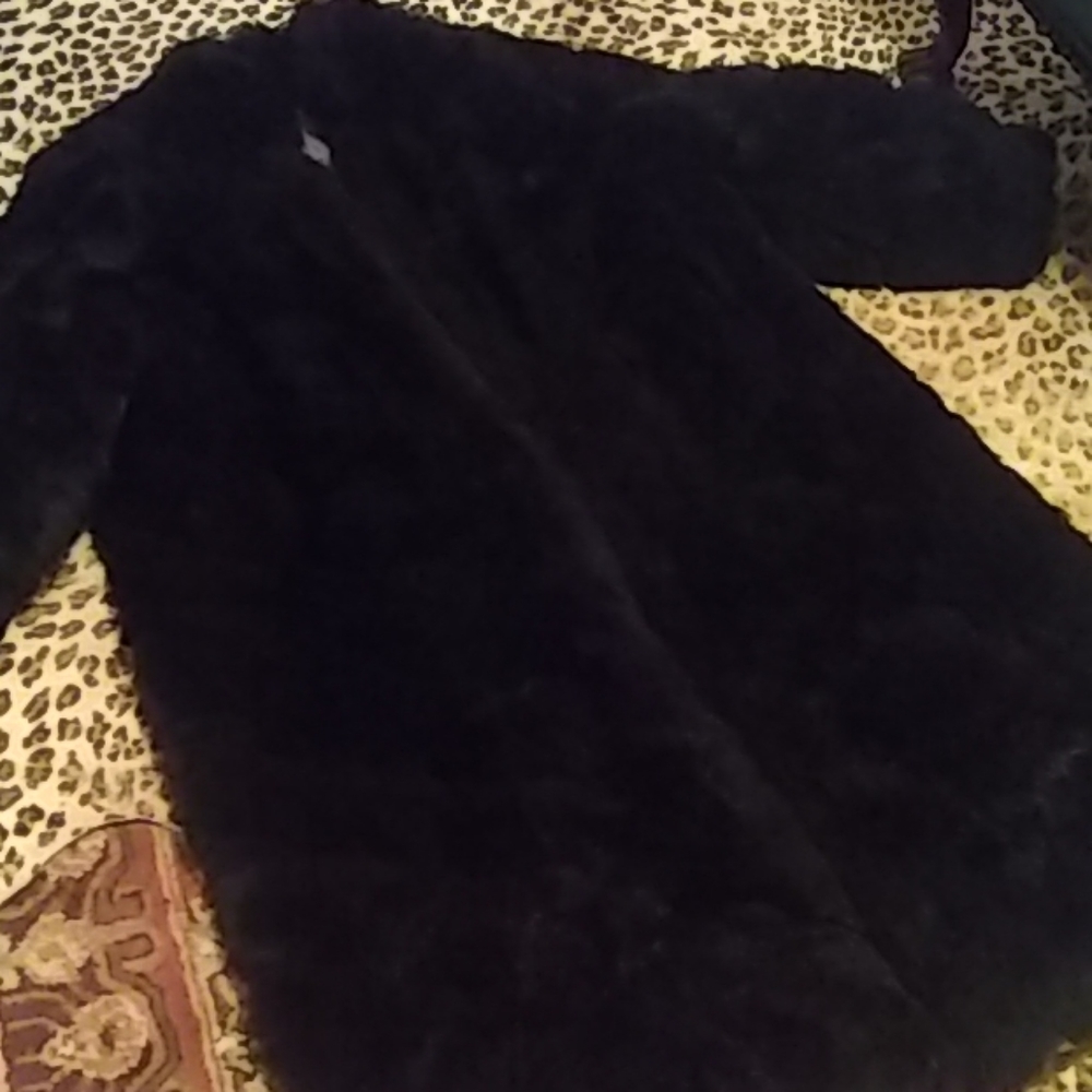Fur long coat